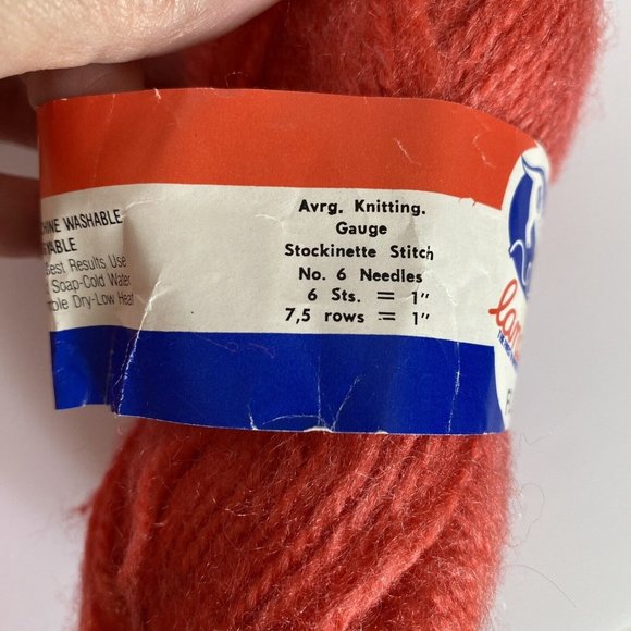 9 Vintage Lana Moro Flurri Yarn Skeins Brushed Acrylic 1oz 93yd Each Orange #224 - Picture 9 of 10